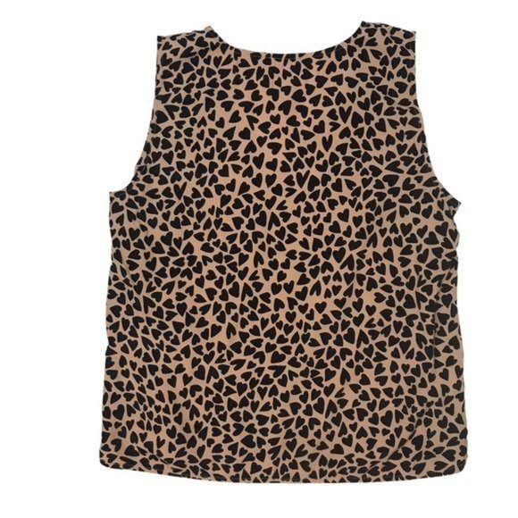 ANN TAYLOR Hearts Sleeveless Blouse Size S - Picture 6 of 6